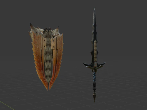 Elder Wolf Fang - Monster Hunter World 3D Model