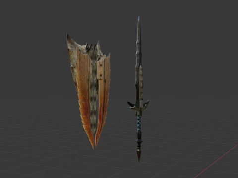 Elder Wolf Fang - Monster Hunter World 3D Model
