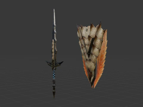 Elder Wolf Fang - Monster Hunter World 3D Model