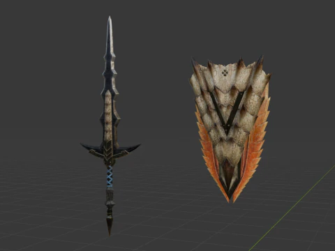 Elder Wolf Fang - Monster Hunter World 3D Model