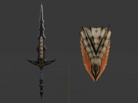 Elder Wolf Fang - Monster Hunter World 3D Model