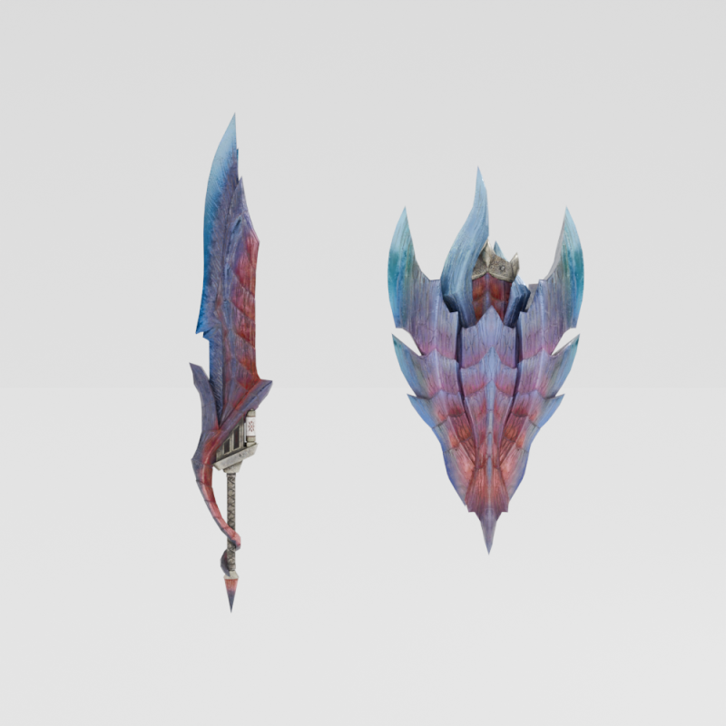 Glavenus Bardred - Monster Hunter World 3D Model .c4d .max .obj .3ds .fbx .stl .blend 