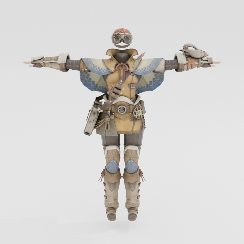 Handlers Outfit - Monster Hunter World 3Dモデル .c4d .max .obj .3ds .fbx .stl .blend 