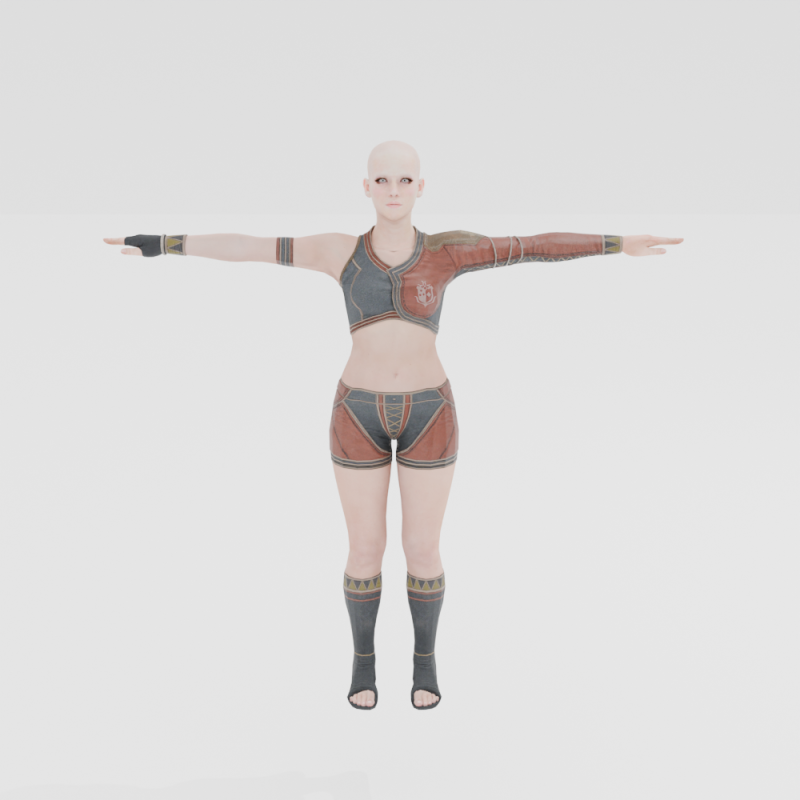 Hunter Female Base Model - Monster Hunter World Modelo 3D .c4d .max .obj .3ds .fbx .stl .blend 