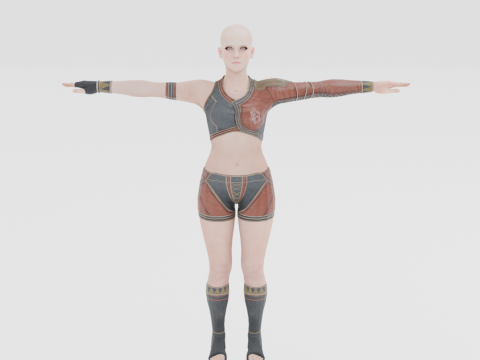 Hunter Female Base Model - Monster Hunter World Model 3D