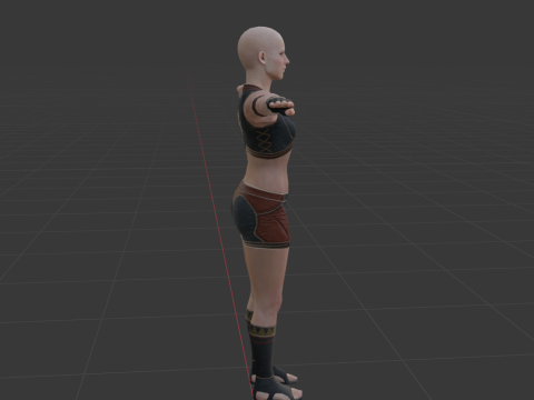 Hunter Female Base Model - Monster Hunter World Modelo 3D