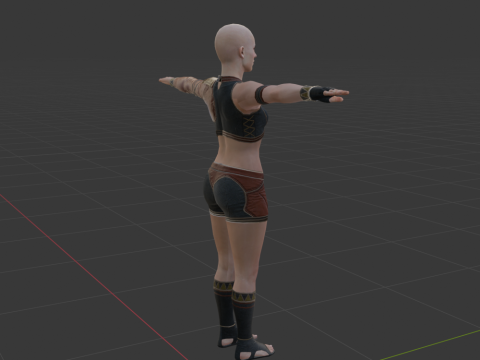 Hunter Female Base Model - Monster Hunter World Modelo 3D