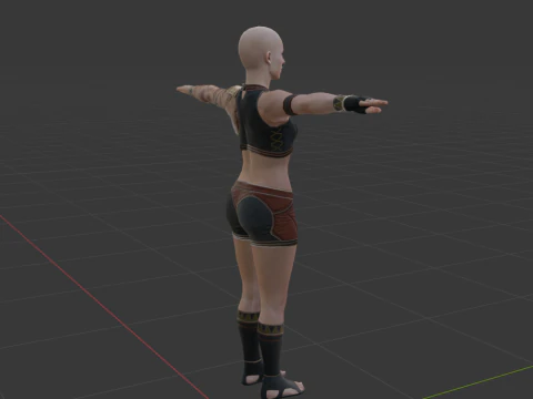 Hunter Female Base Model - Monster Hunter World 3D Model