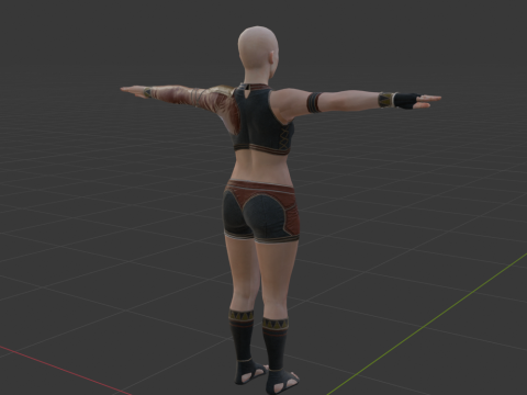 Hunter Female Base Model - Monster Hunter World Modelo 3D