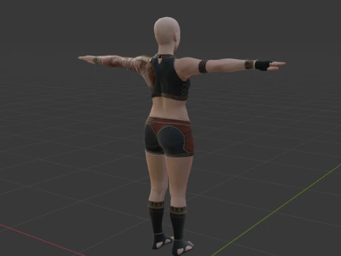 Hunter Female Base Model - Monster Hunter World 3D Model