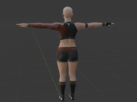 Hunter Female Base Model - Monster Hunter World Modelo 3D