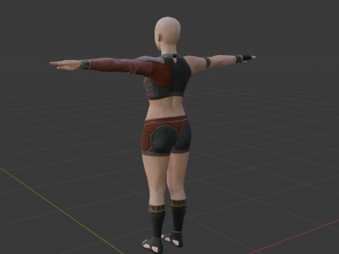 Hunter Female Base Model - Monster Hunter World Modelo 3D
