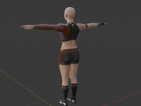 Hunter Female Base Model - Monster Hunter World 3D Model