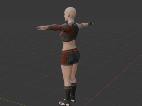 Hunter Female Base Model - Monster Hunter World Modelo 3D