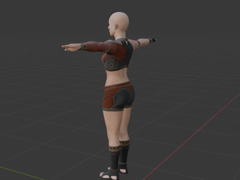 Hunter Female Base Model - Monster Hunter World 3D Model