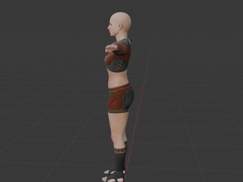 Hunter Female Base Model - Monster Hunter World Modelo 3D