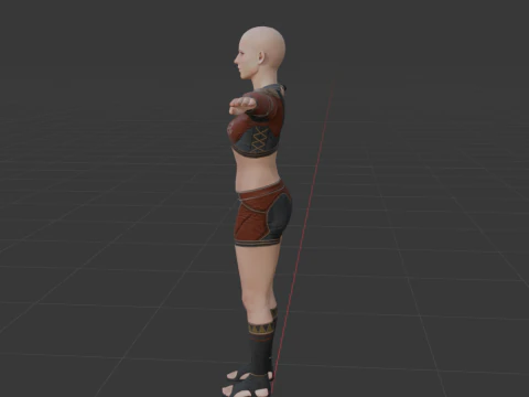 Hunter Female Base Model - Monster Hunter World 3D Model