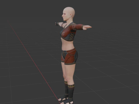 Hunter Female Base Model - Monster Hunter World 3D Model