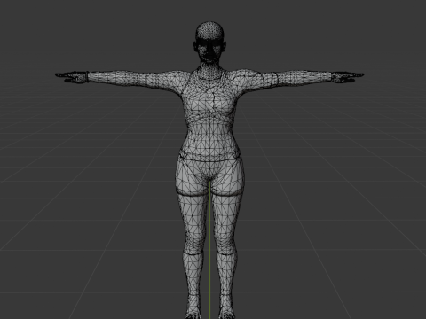 Hunter Female Base Model - Monster Hunter World Modelo 3D