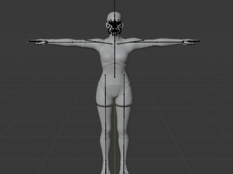 Hunter Female Base Model - Monster Hunter World Modelo 3D