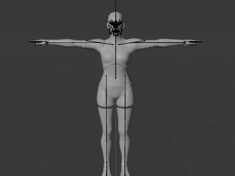Hunter Female Base Model - Monster Hunter World 3D Model