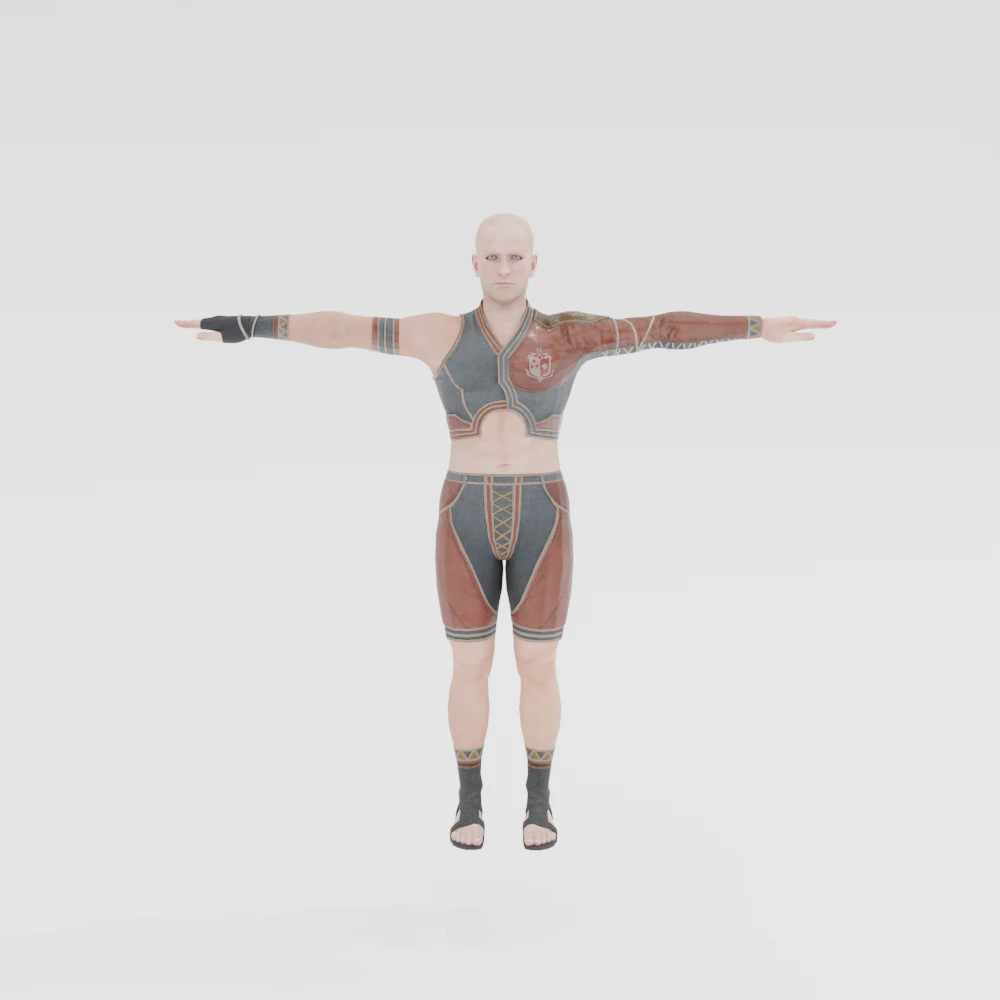 Hunter Male Base Model - Monster Hunter World 3D Model .c4d .max .obj .3ds .fbx .stl .blend