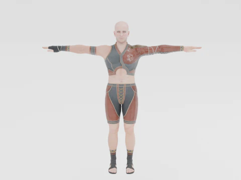 Hunter Male Base Model - Monster Hunter World Modelo 3D