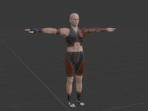 Hunter Male Base Model - Monster Hunter World 3D Model