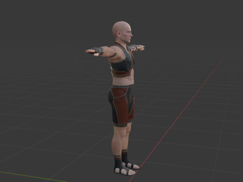 Hunter Male Base Model - Monster Hunter World 3D Model
