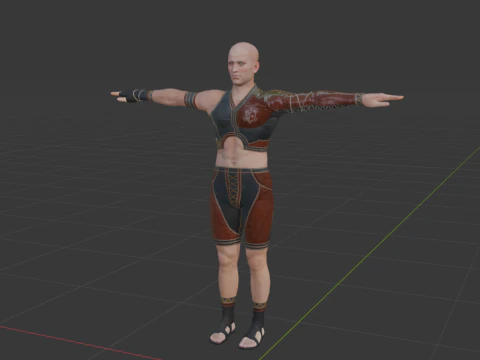 Hunter Male Base Model - Monster Hunter World 3D Model