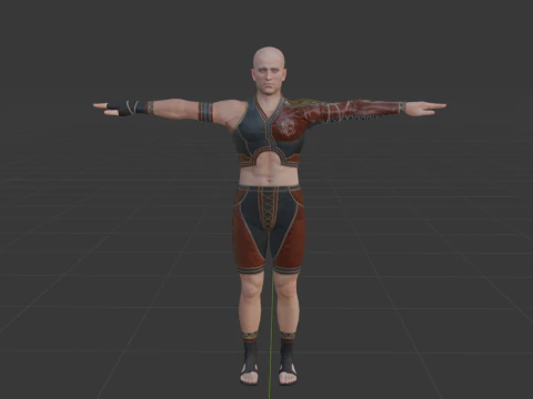 Hunter Male Base Model - Monster Hunter World 3D Model