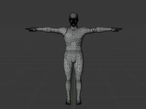 Hunter Male Base Model - Monster Hunter World 3D Model