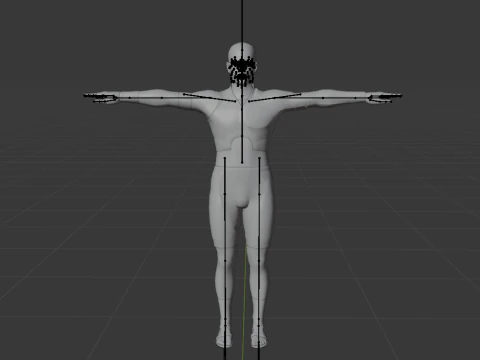 Hunter Male Base Model - Monster Hunter World 3D Model