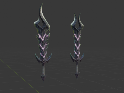 Alatreon Dual Blades - Monster Hunter World Modèle 3D