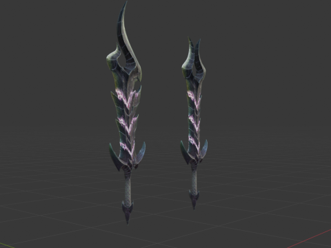 Alatreon Dual Blades - Monster Hunter World Modèle 3D