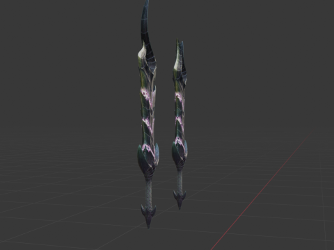Alatreon Dual Blades - Monster Hunter World Modèle 3D