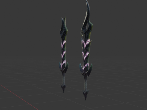 Alatreon Dual Blades - Monster Hunter World Modèle 3D