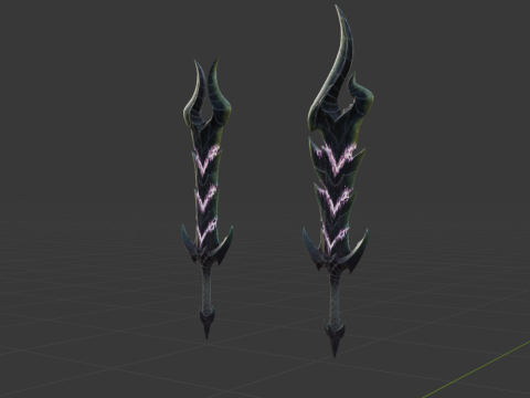 Alatreon Dual Blades - Monster Hunter World Modèle 3D