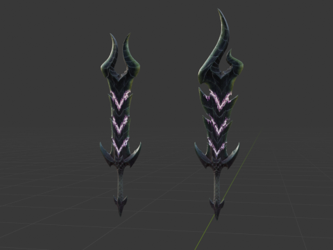 Alatreon Dual Blades - Monster Hunter World Modèle 3D