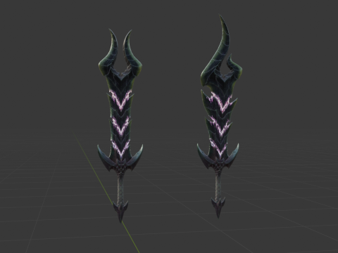 Alatreon Dual Blades - Monster Hunter World Modèle 3D
