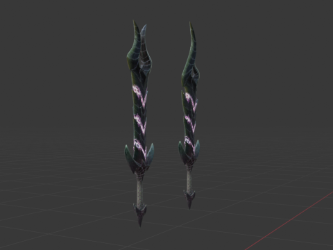 Alatreon Dual Blades - Monster Hunter World Modèle 3D