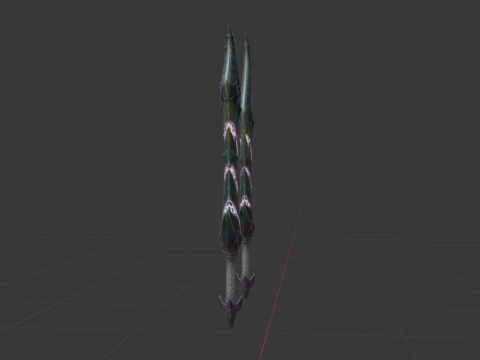 Alatreon Dual Blades - Monster Hunter World Modèle 3D
