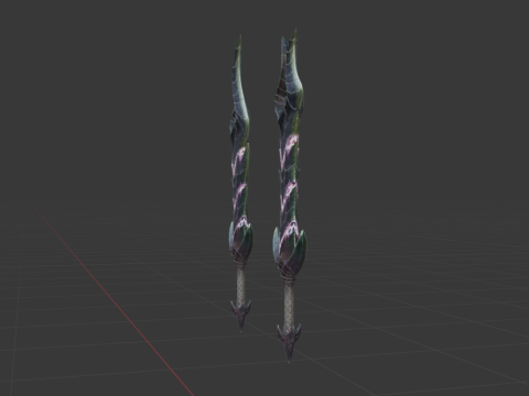 Alatreon Dual Blades - Monster Hunter World Modèle 3D