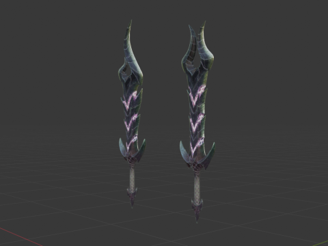 Alatreon Dual Blades - Monster Hunter World Modèle 3D