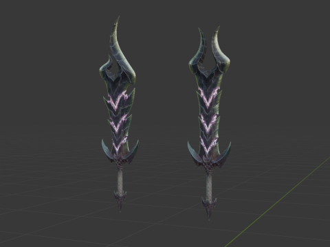 Alatreon Dual Blades - Monster Hunter World Modèle 3D