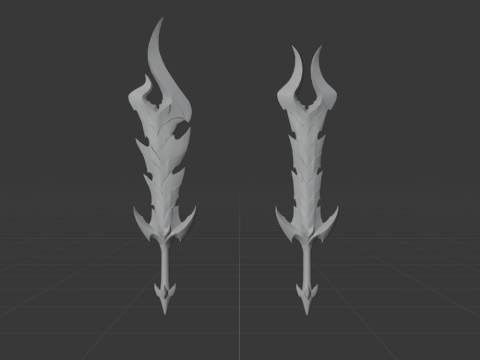 Alatreon Dual Blades - Monster Hunter World Modèle 3D