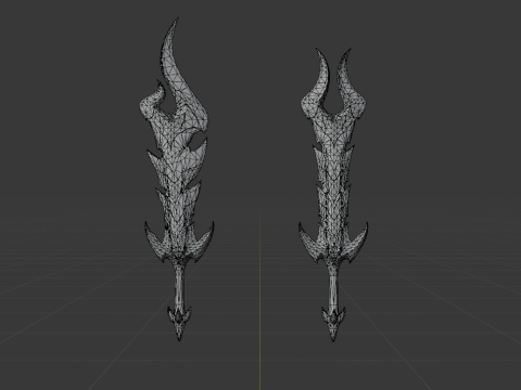 Alatreon Dual Blades - Monster Hunter World Modèle 3D