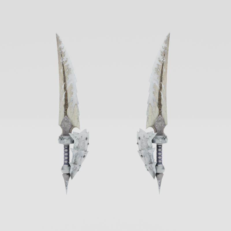 Bergel Vetra Dual Blades - Monster Hunter World Model 3D .c4d .max .obj .3ds .fbx .stl .blend 