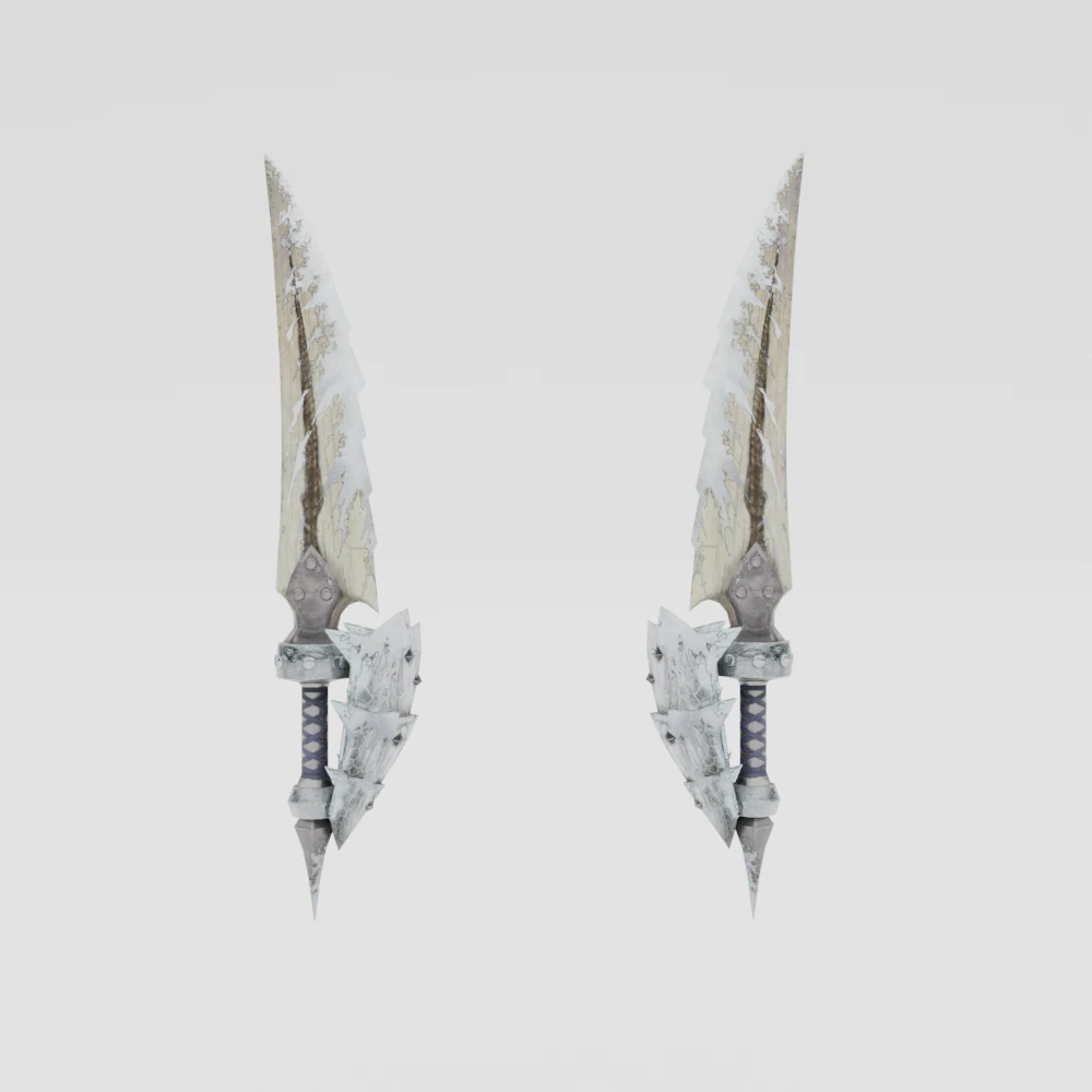 Bergel Vetra Dual Blades - Monster Hunter World 3D Model .c4d .max .obj .3ds .fbx .stl .blend