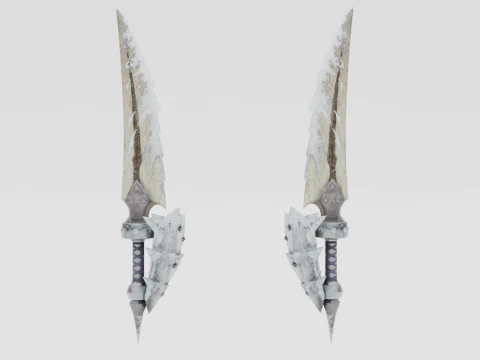 베르겔 베트라 쌍검 - Monster Hunter World 3D 모델